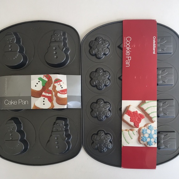 2 Snowman Holiday Trees Presents Snowflake Cakelet Cake Cookie Pans New Wilton - Picture 1 of 6